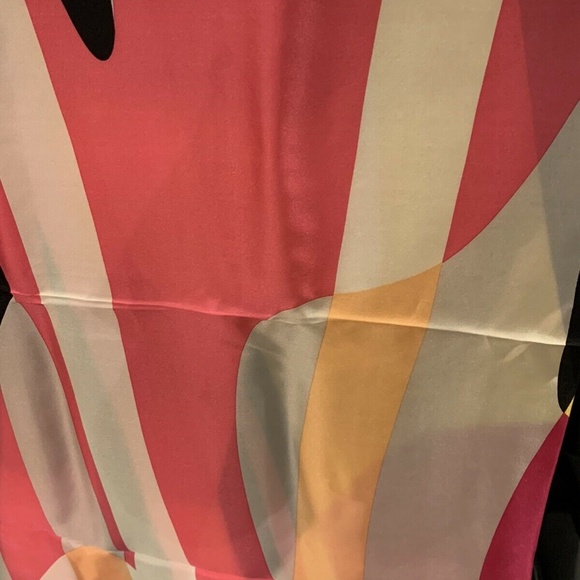 ECHO 100% Silk Multicolored 34" Square Scarf NWT - Picture 4 of 5